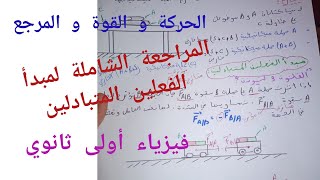 مراجعة شاملة لمبدأ الفعلين المتبادلين للسنة أولى ثانوي علوم و تكنولوجيا