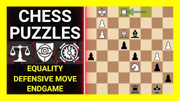 Chess Puzzles to Practice. Themes: Equality, Defensive move, Endgame. Learn Chess