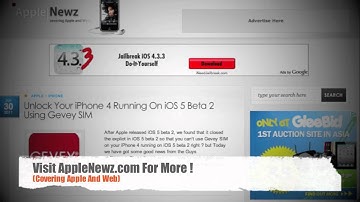 Unlock Your iPhone 4 Running On iOS 5 Beta 2 Using Gevey SIM