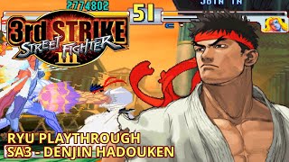 (Old) Ryu SA3 (Denjin Hadouken) Playthrough - Street Fighter 3 Third Strike [ARCADE][HD]