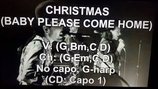 CHRISTMAS (BABY PLEASE COME HOME) - U2 - Lyrics - Chords -  AUDIO !!!