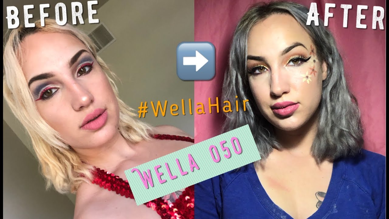 At Home Hair Transformation- Wella 050 Cooling Voilet - YouTube