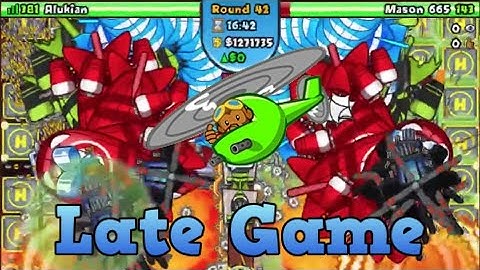 Late Game with Heli-Village-Tack! R3 Bananza with Fire (Bloons TD Battles)