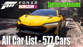 Forza Horizon 6 - All Car List - 577 Cars (Spotted and Revealed Cars)