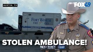 Driver steals ambulance fatally shot by Texas law enforcement