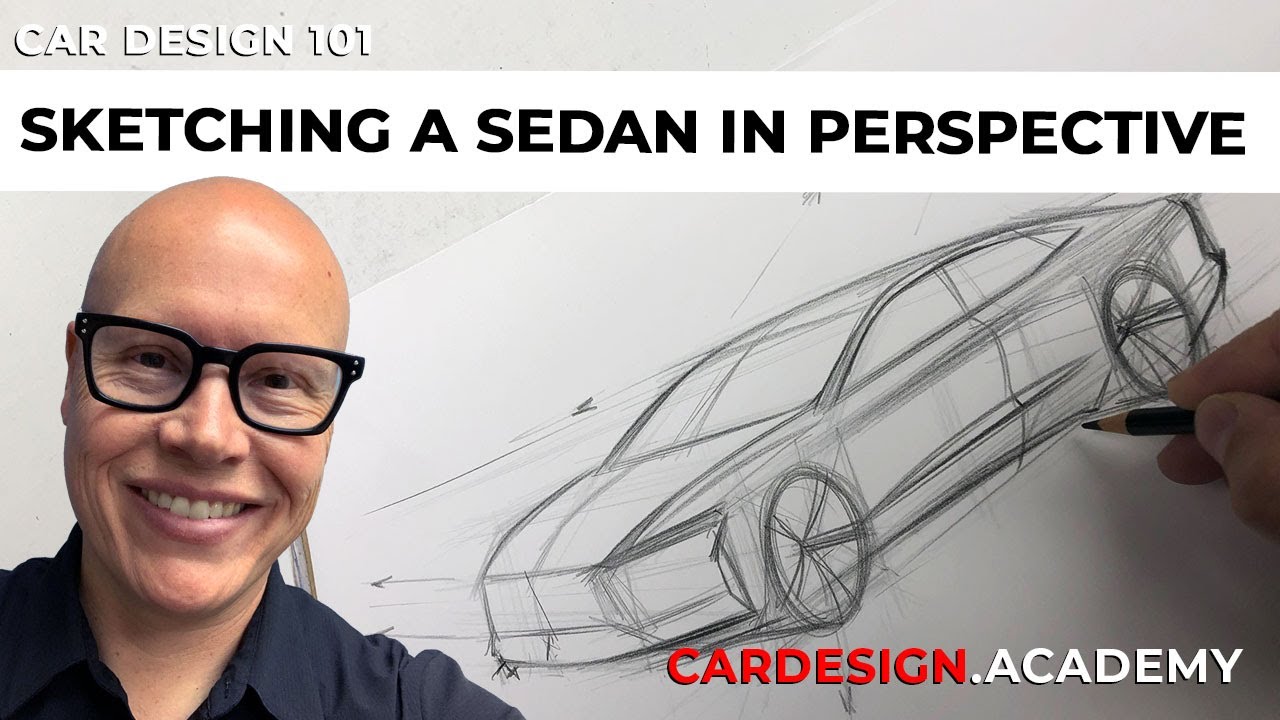 Car Design 101: Drawing a Luxury Sedan in Perspective - YouTube