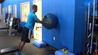 Stability Ball Wall Push Ups