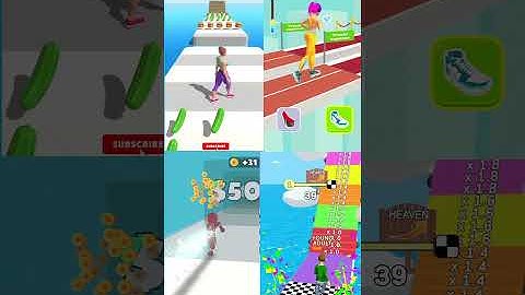 CRAZY GAMES 😎⛔  Fat 2 Fit Super Hero Race Run of Life Shoe Race All level (Android IOS)  #shorts