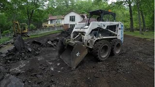 Removing blacktop then pouring concrete