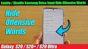 Galaxy S20/S20+: How to Enable / Disable Samsung Voice Input Hide Offensive Words