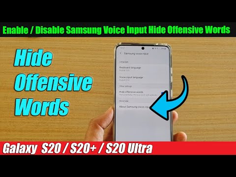 Galaxy S20/S20+: How to Enable / Disable Samsung Voice Input Hide Offensive Words