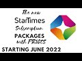 Find the new startimes subscription packages and price