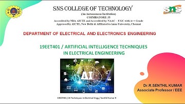 Case Study on Fuzzy Logic in Washing Machine l AI in Electrical Engineering l SNS Institutions 