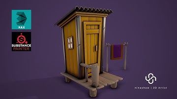 Modeling, Unwrap & Texturing Stylized Shed  - Part3 [Texturing]