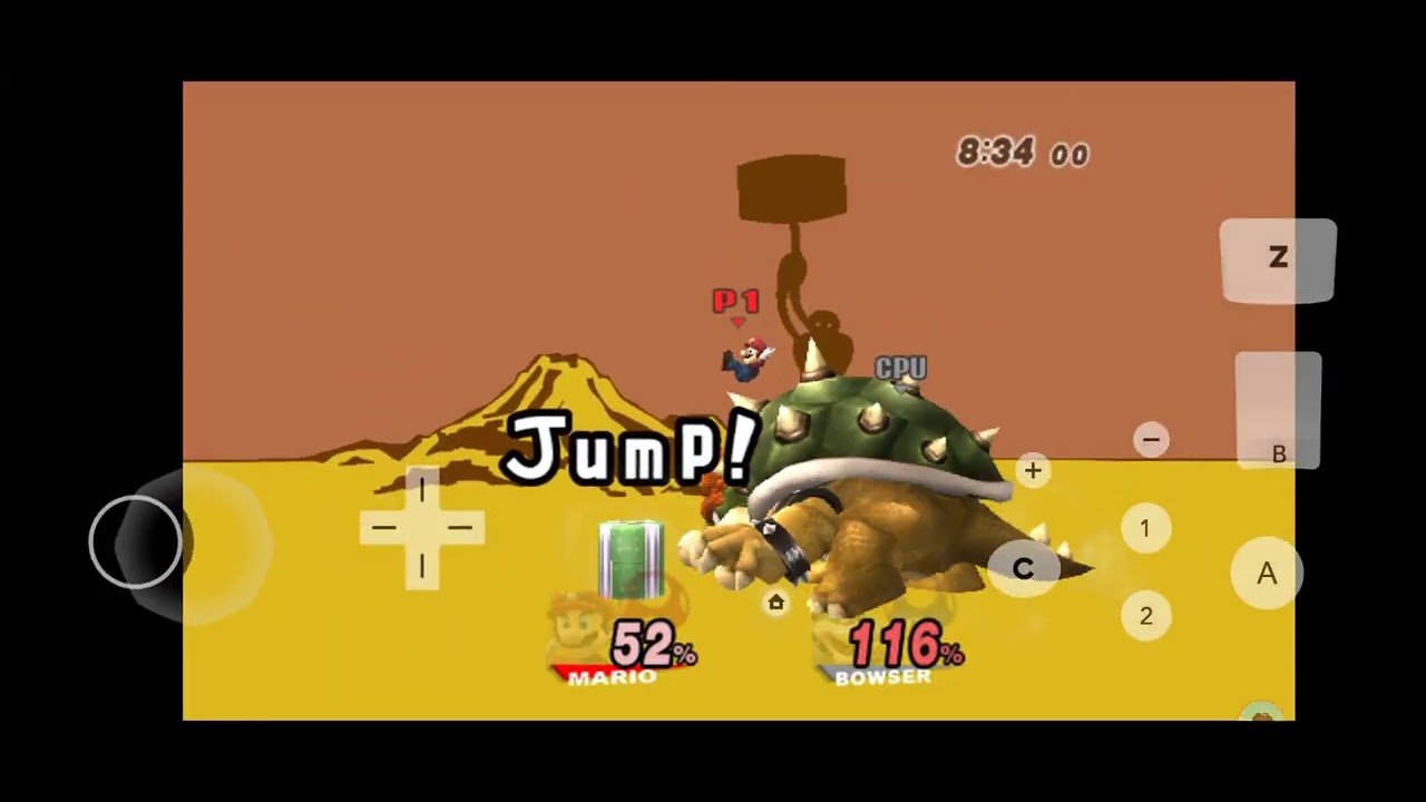 SSBB: Growing Mario vs Growing Bowser