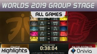 Worlds 2019 Group Stage Day 1 All Game Highlights By Onivia