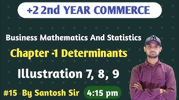 4:15 PM #15, BMS,Determinant, +2 2nd Year Commerce, by santosh sir