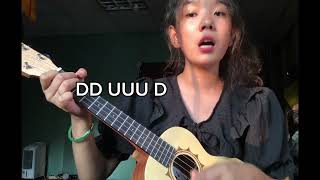 လိပ်ပြာsong ukulele tutorial 🦋💕