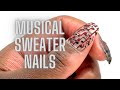 Music Sweater Nails • iGel • Medusa Gel • Nail Stamping