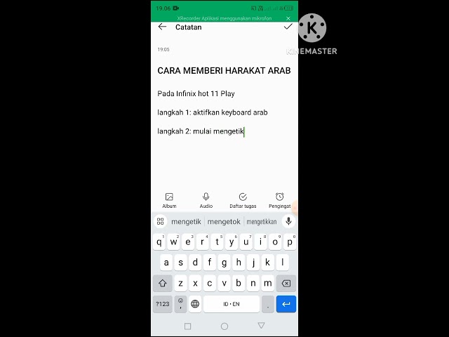 Cara memberi harakat Arab pada android infinix hot 11 Play class=
