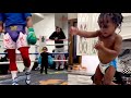 Floyd Mayweather Grandson Shadow Boxing &amp; Gets Hype Watching Him Train &quot;NBA Youngboy Son&quot;
