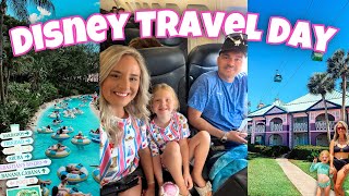 DISNEY WORLD TRAVEL DAY ✈️ Flight to Orlando, Disney Caribbean Beach Resort & Disney Springs!