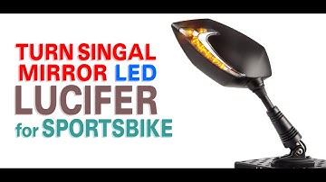 motorcycle mirrors sportsbike Lucifer Two-tone color LED lights black Magazi - KiWAV
