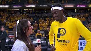 PACERS FORCE A GAME 7 😳 Pascal Siakam speaks after the game | NBA on ESPN