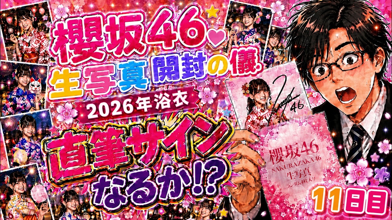櫻坂46生写真開封の儀⑱（「2026年浴衣」直筆サイン11日目