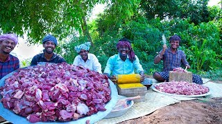 Mutton Dry Fry Varattu Kari Chettinad Fried Mutton Recipe Traditional Cooking In Village