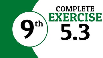Exercise 5.3 - 9th Class Math | Waqas Nasir