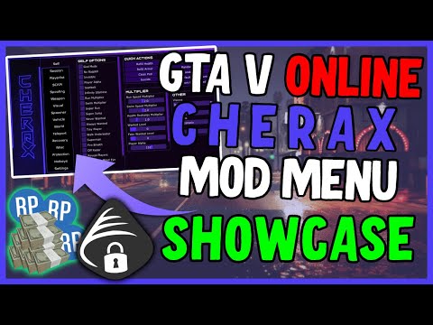 Cherax Mod Menu SHOWCASE | PAID GTA V Mod Menu | Tons of Options | Cool UI + Recovery!
