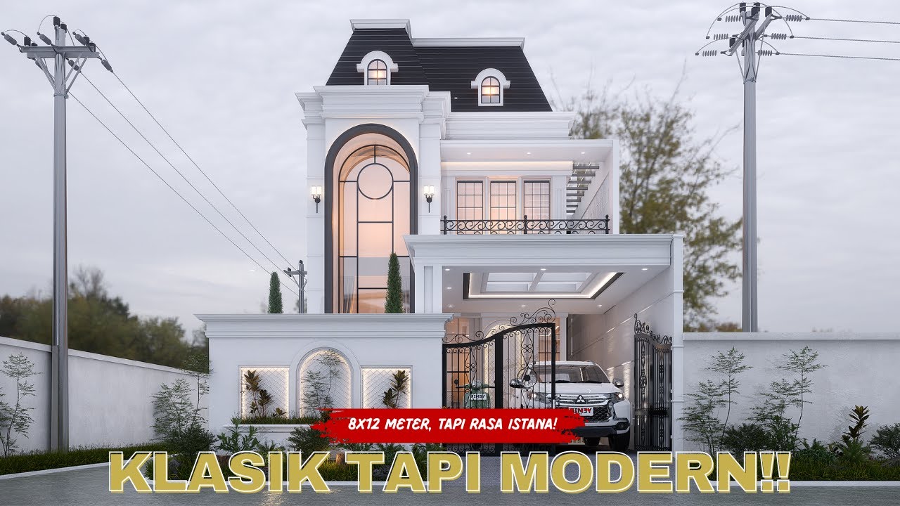 Fasad Klasik, Interior Modern! Rumah 8x12 Meter 2 Lantai Paling Favorit
