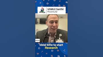 Ideal time to start research for residency match