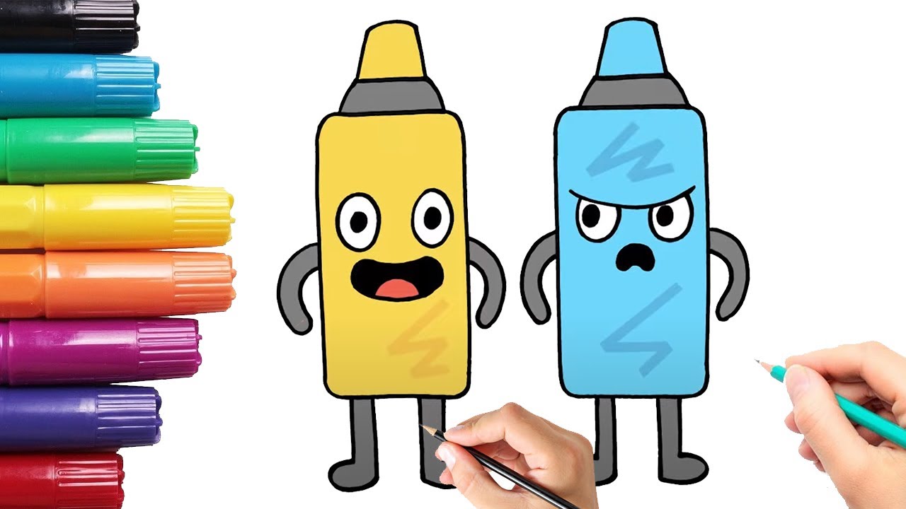 How To Draw Highlighter Bros YouTube Kids YouTube