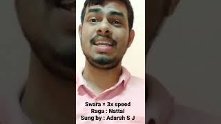 Singing Swara × 3x speed - Nattai Raga - Adarsh S J