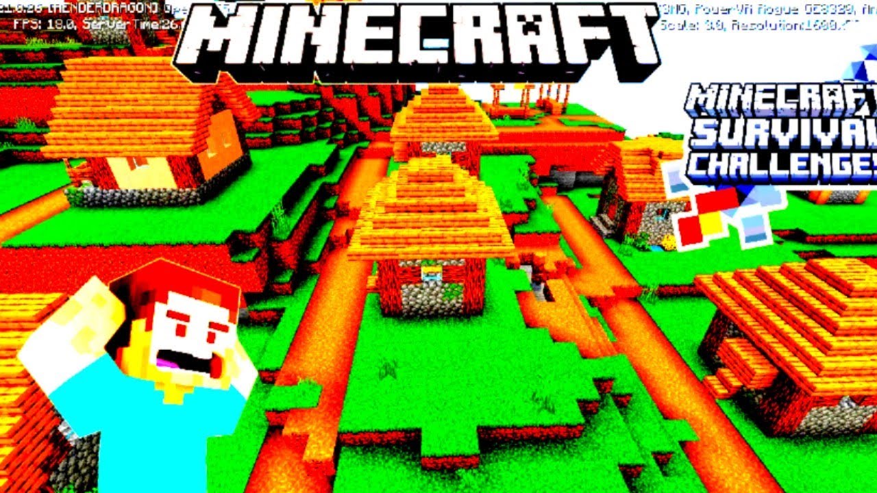 we find a village in MCPE survival series - YouTube