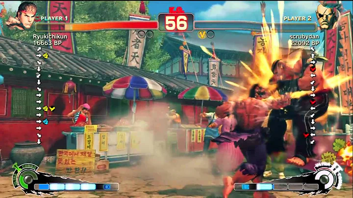 scrubydan [Sagat] vs Ryukichikun [Ryu] SSF4 Japanese Online Ranked Matches - TRUE-HD