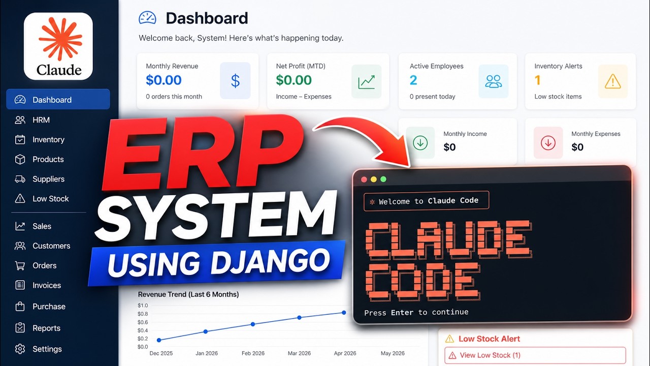Build a Django ERP System with Claude Code CLI (Step-by-Step) - YouTube