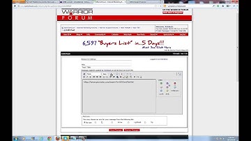 How To Insert Youtube Video At Warrior Forum