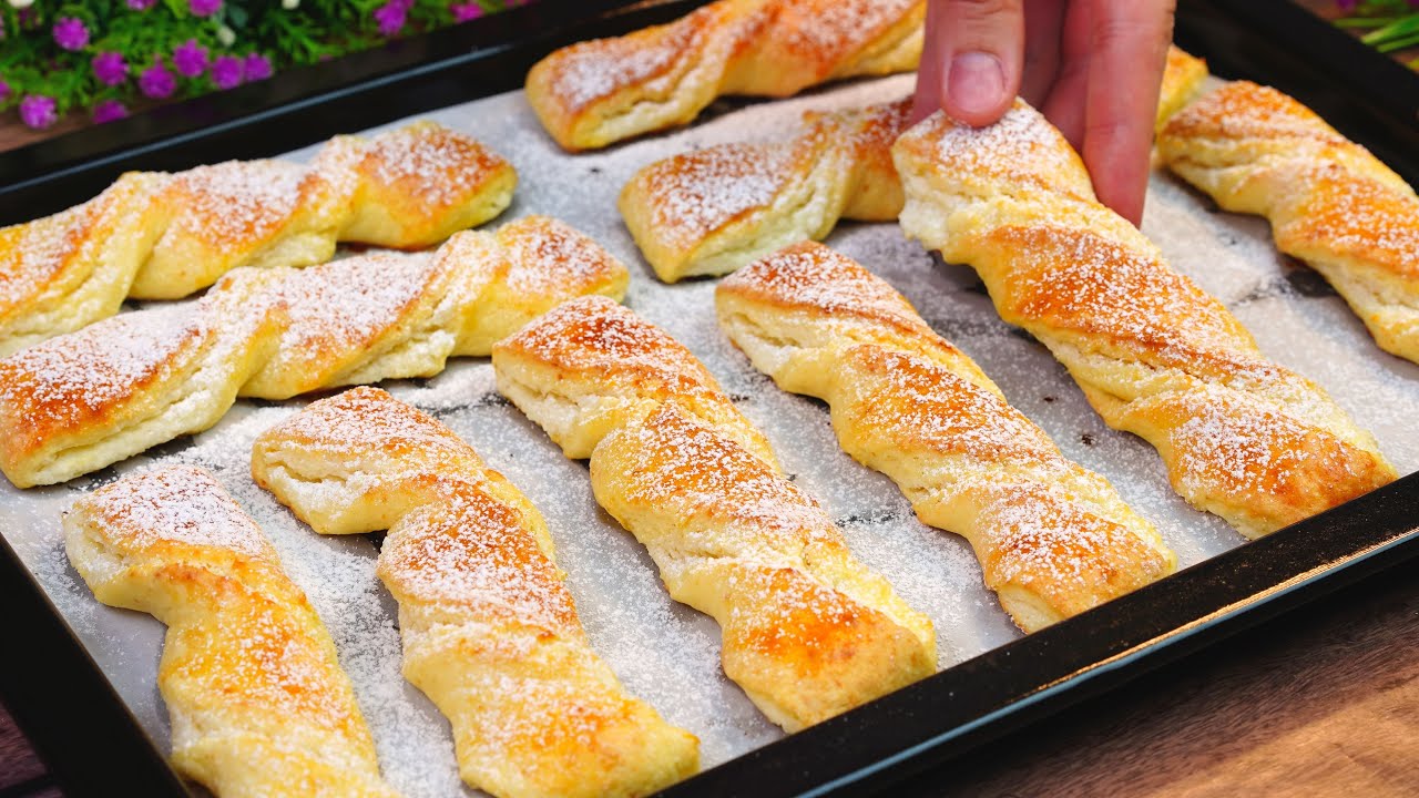 Творожные завитушки за 5 минут! Просто и очень вкусно!