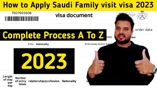 How to apply saudi family visit visa 2023 | Saudi family visit visa apply online 2023 by Sabir tyagi