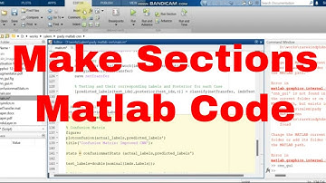 How to create sections in matlab / Create sections in matlab
