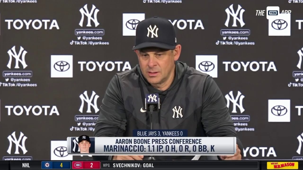 Aaron Boone Postgame INTERVIEW Toronto Blue Jays beat New York Yankees, Yanks clash with Blue Jays