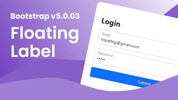 Floating Label with Bootstrap 5 | Login form with floating label
