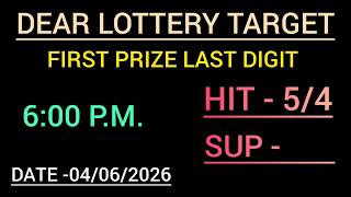 Nagaland State Lottery  First Prize Last Digit Target 04062026
