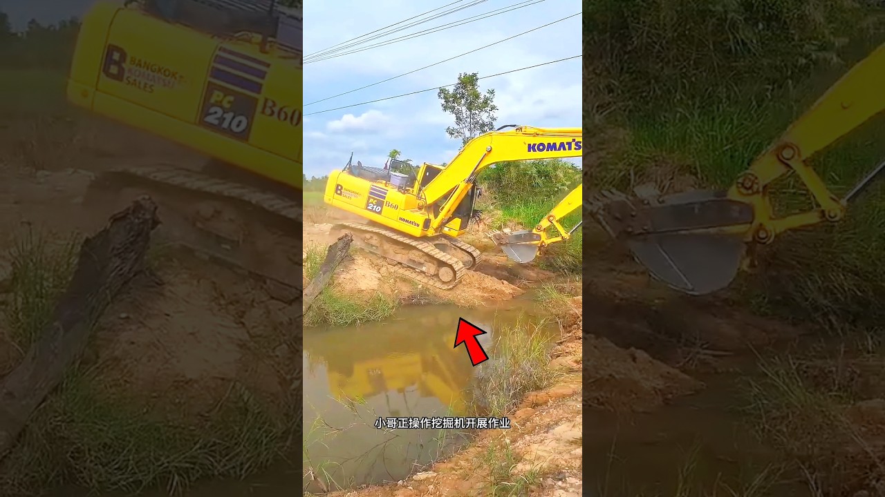 😱 ये देखो जेसीबी पलटने से बच गया!