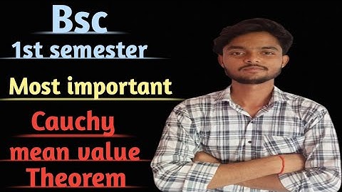 Cauchy mean value theorem | important theorem for bsc 1st semester | #bsc #mjpru #iitjam #csirnet