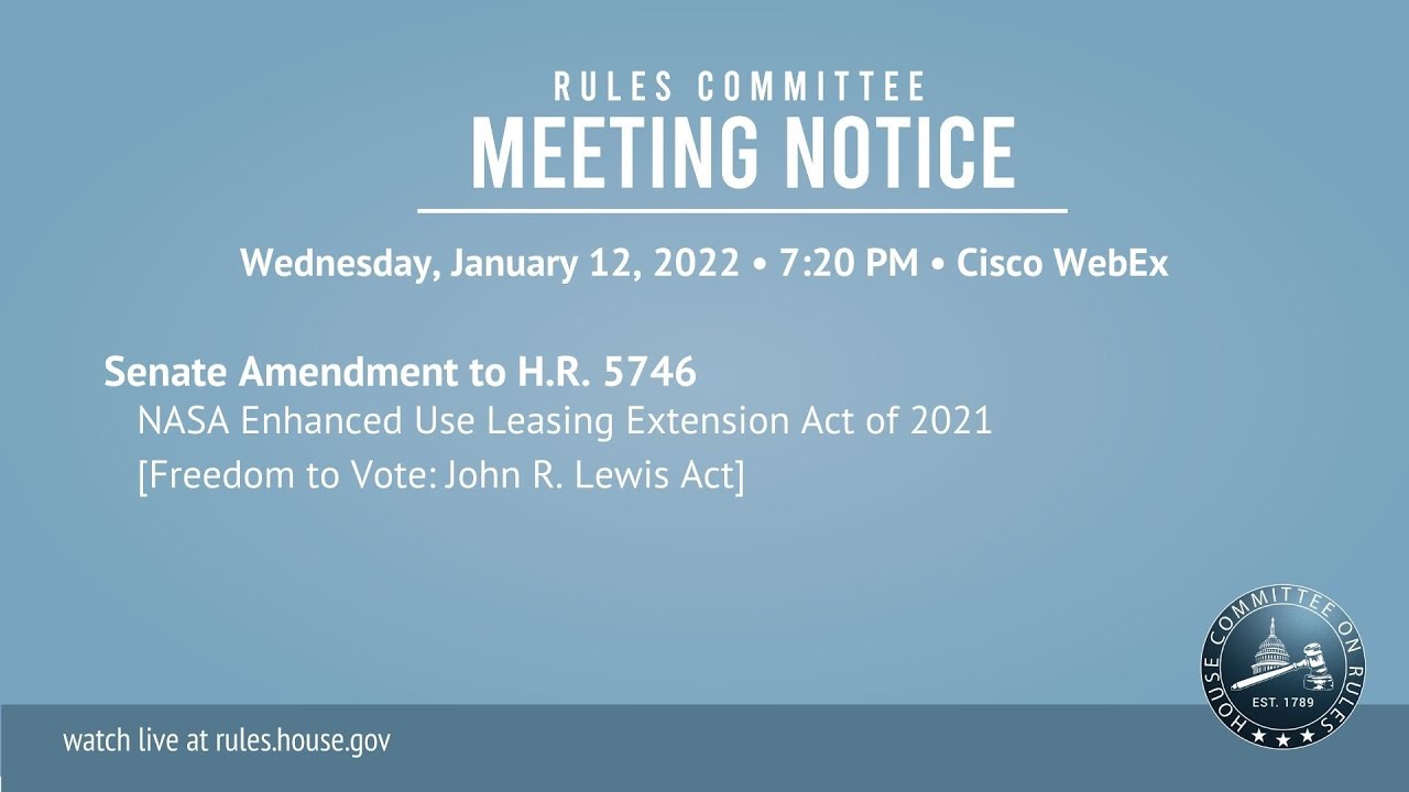 House Rules Recorded Stream: 01/12/2022 at 1:25 p.m. Recorded Video |  Congress.gov | Library of Congress