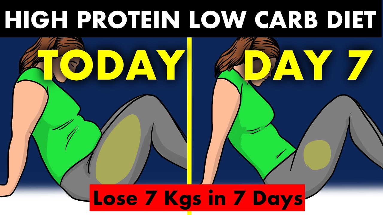 High Protein Low Carb Diet Plan For Weight Loss | Lose 7 Kgs in 10 Days ...